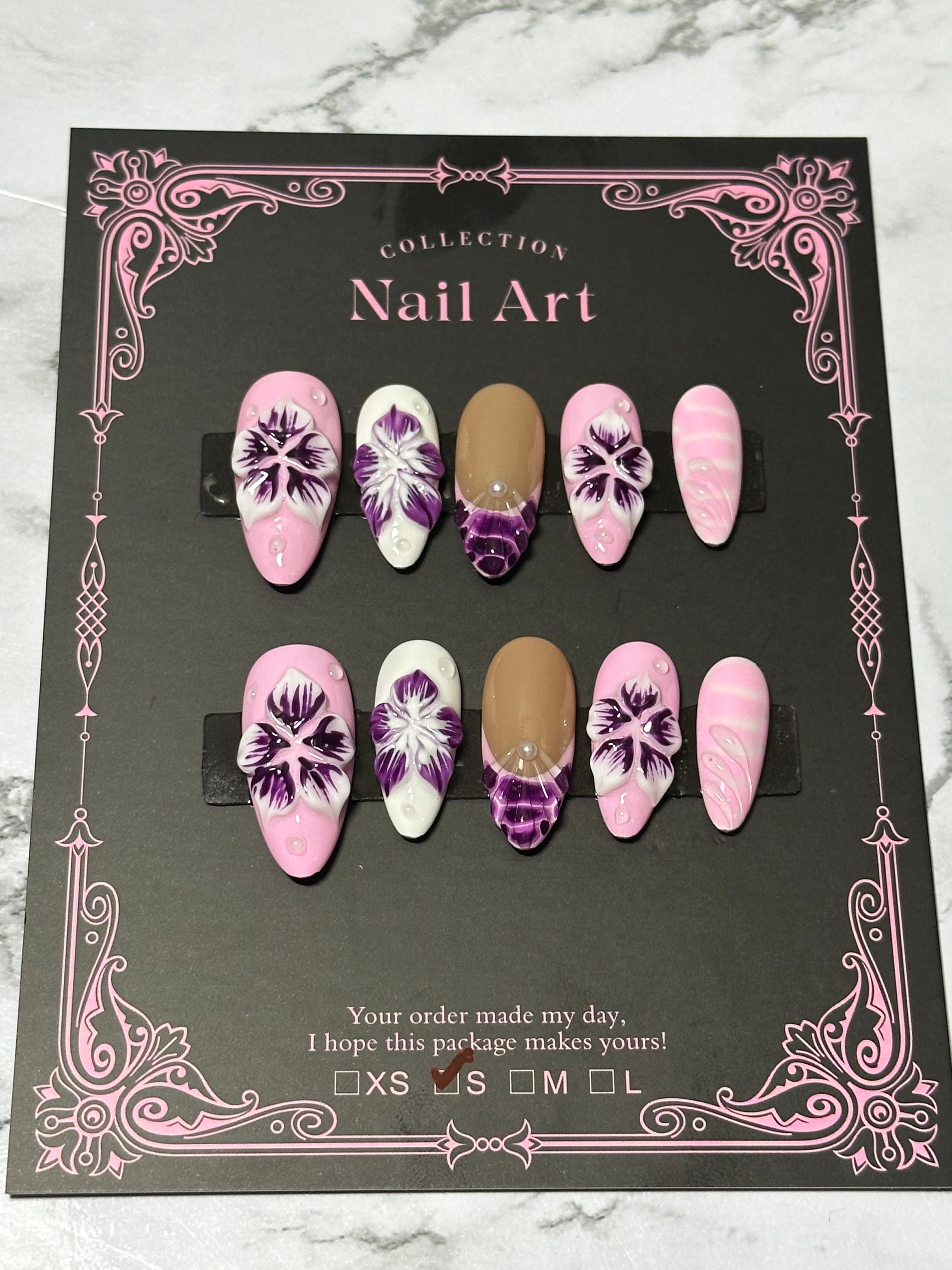 Beautiful 3D Nails