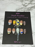 Power Blue Petals Nail