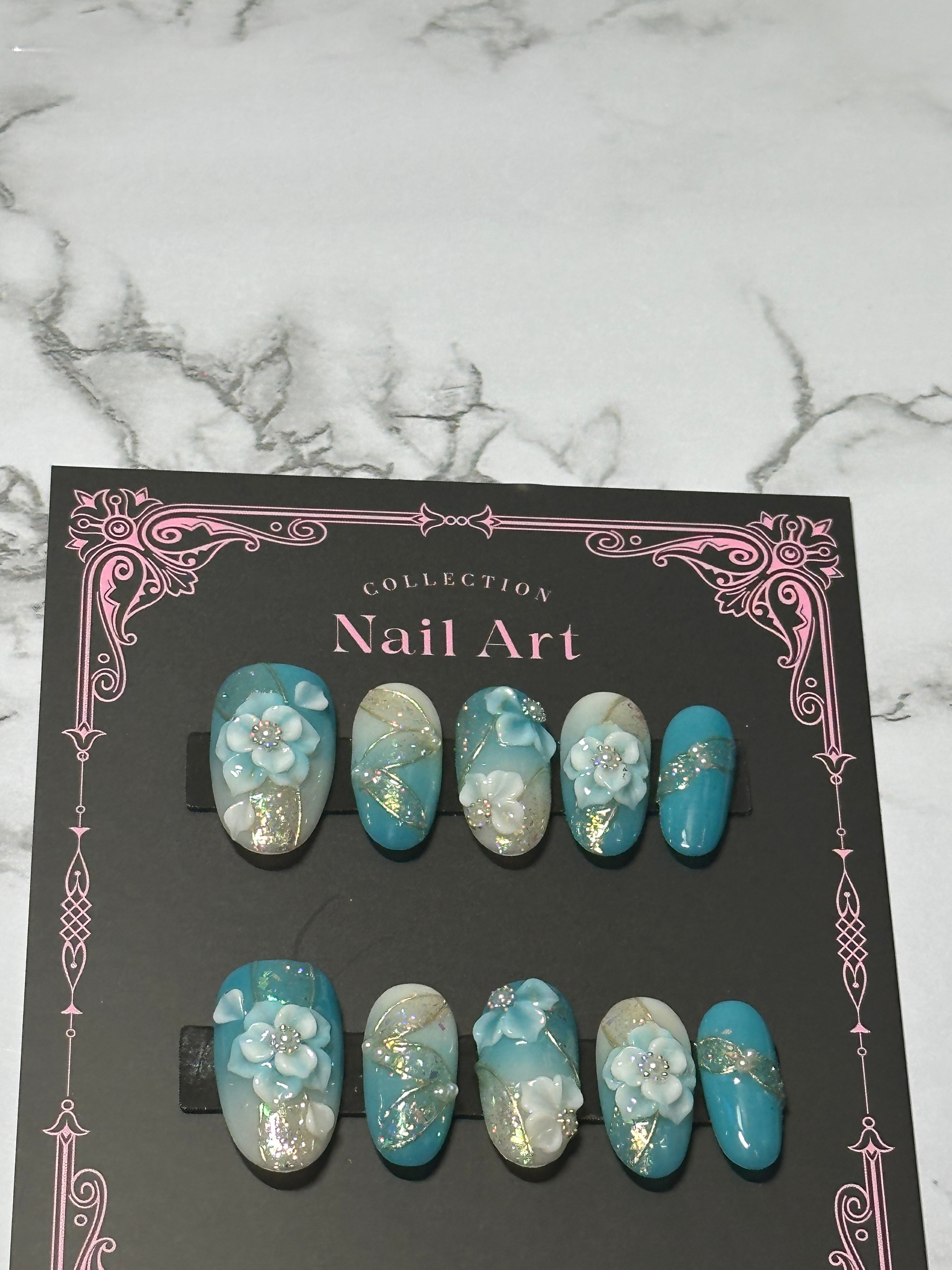 Ocean Bloom Nail