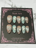 Chic swirl & Petal Nails