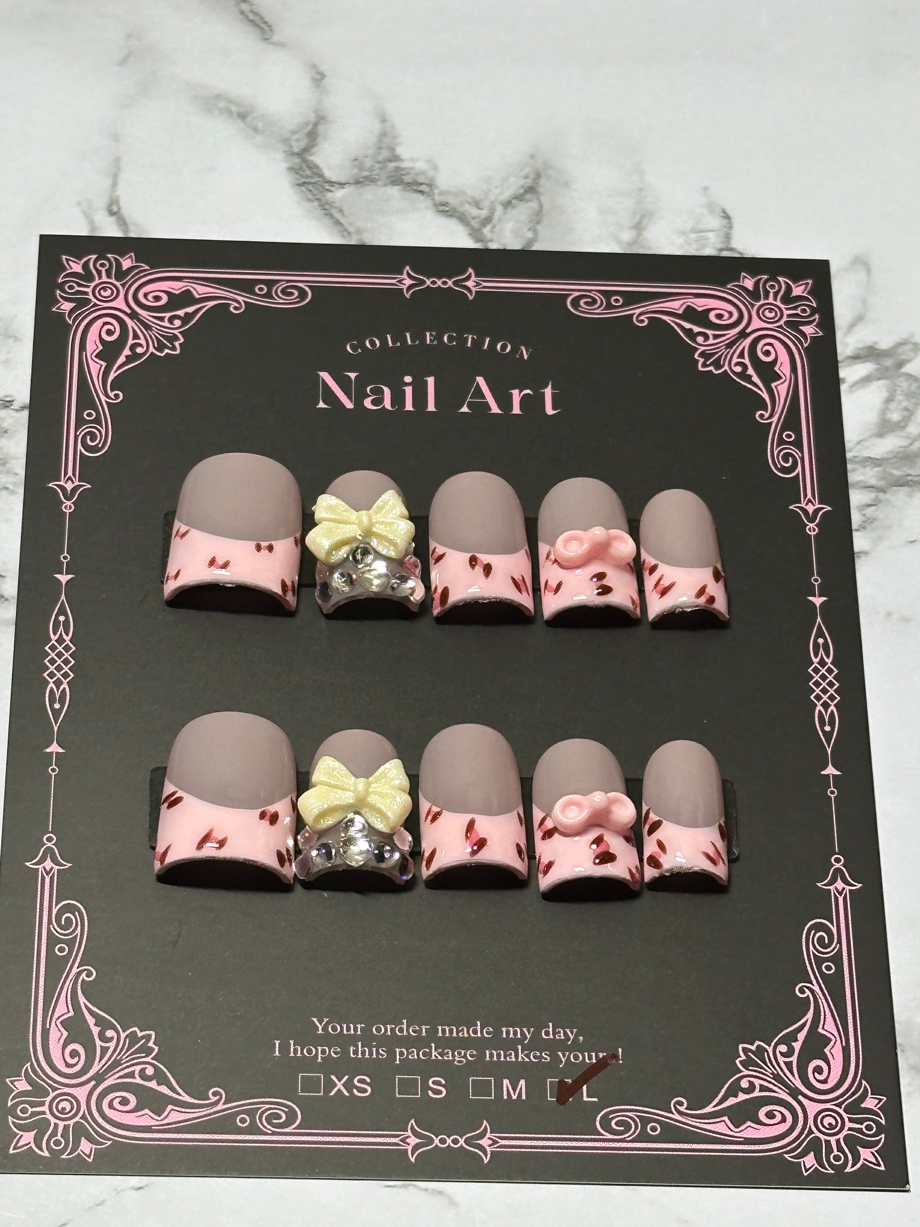 Ribbon & Rhyme Nails