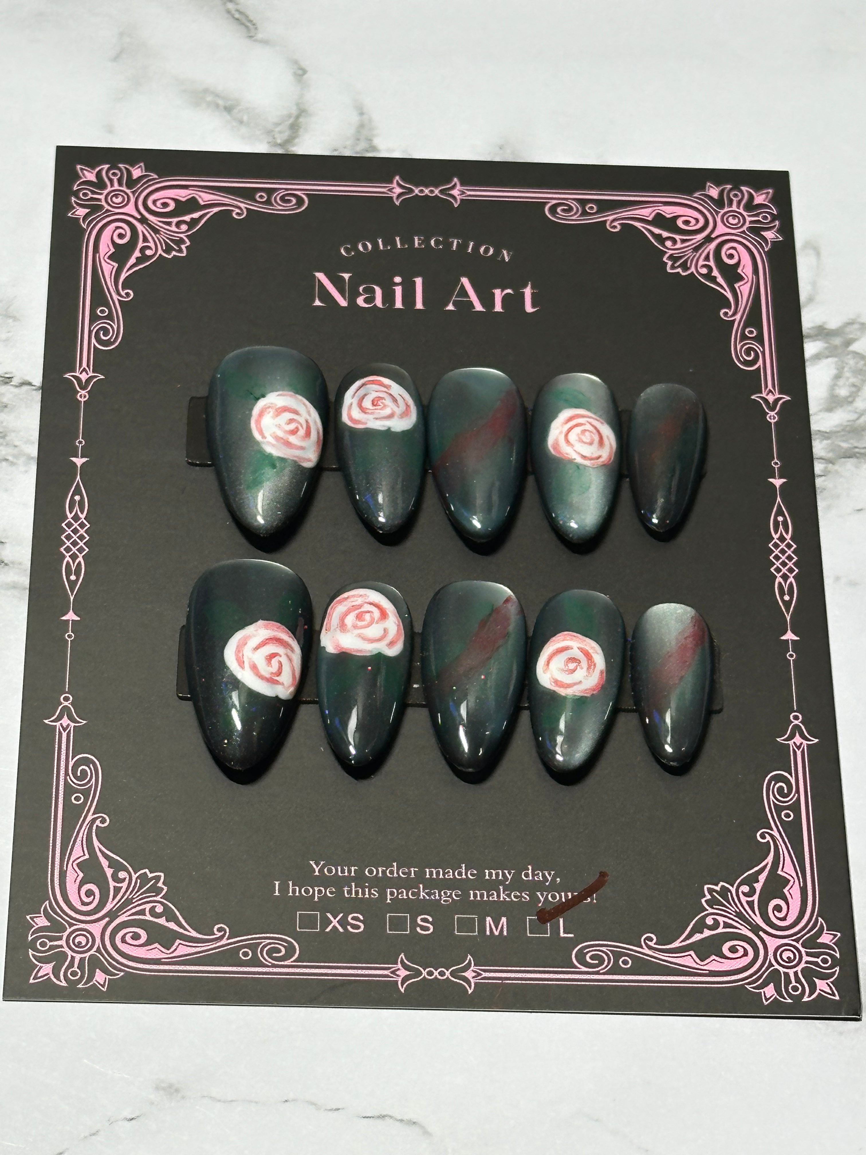 Midnight Rose nail