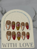 Peachy Petals nail