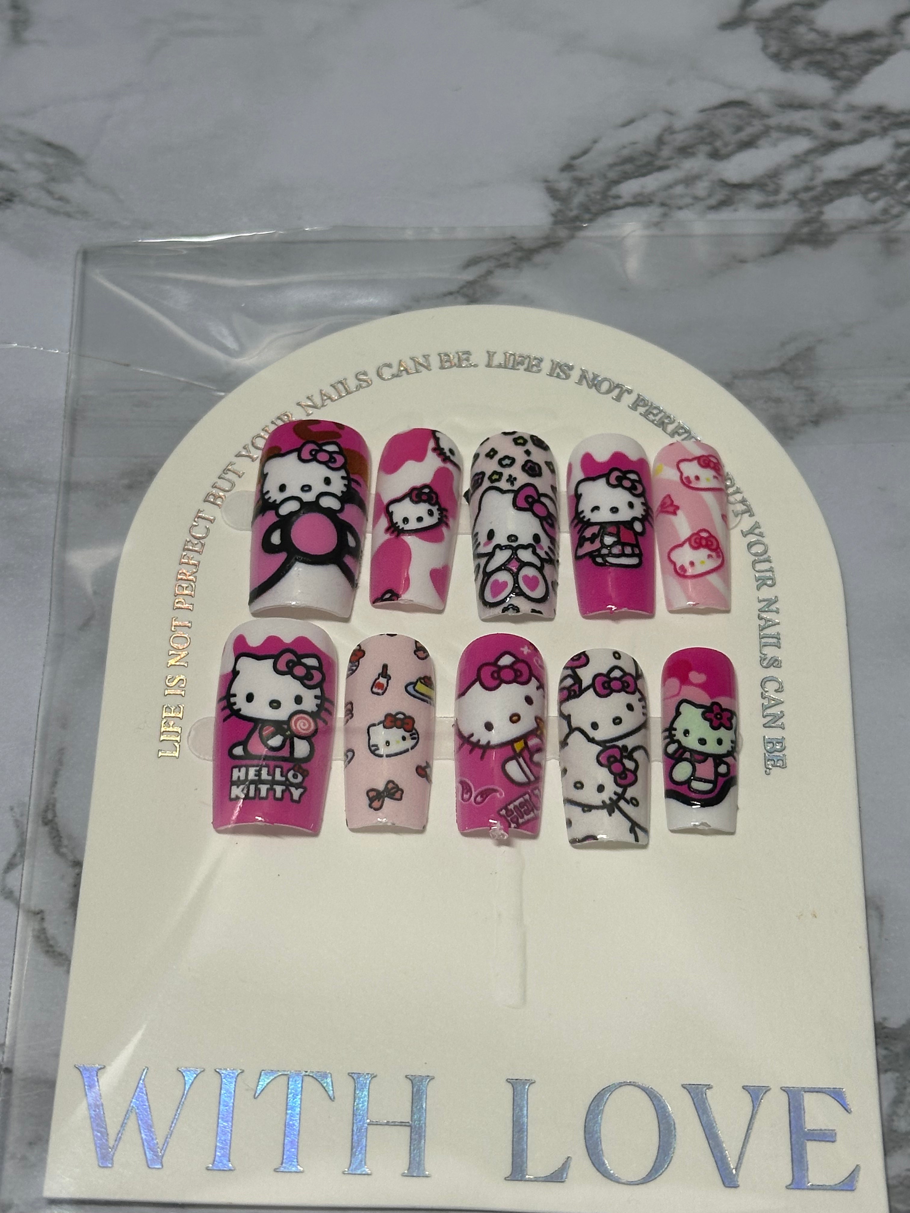 Hello kitty nail