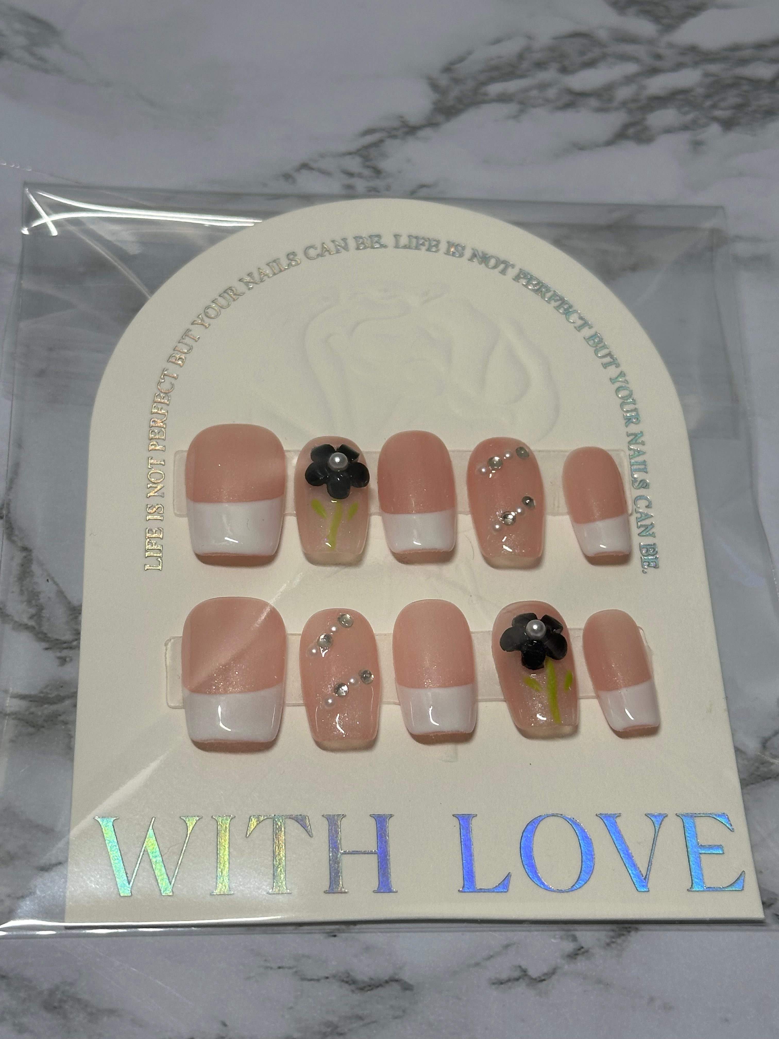 Springtime French nail