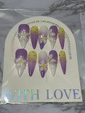 Purple and yellow nail